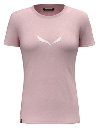 Camiseta de manga corta para mujer Salewa Solidlogo Rosa