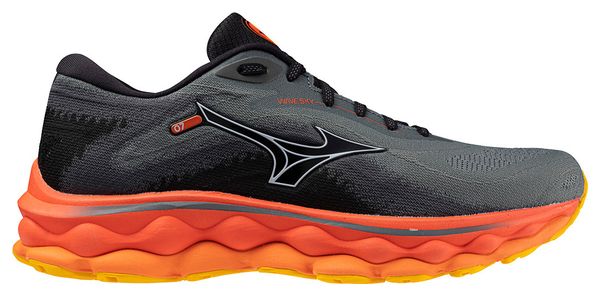 Mizuno Wave Sky 7 Grijs Oranje Heren Hardloopschoenen