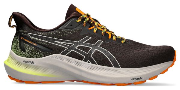 Asics GT-2000 12 TR Running Shoes Black Grey Orange Men's