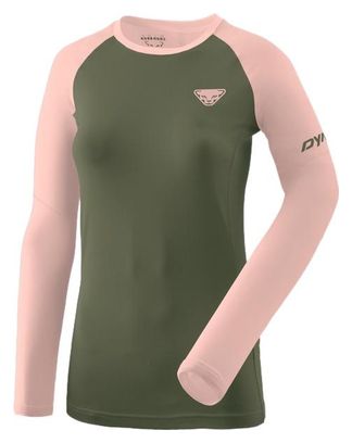 Dynafit Alpine Pro Khaki/Rose Women's Long Sleeve Jersey