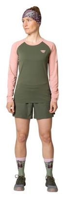 Dynafit Alpine Pro Khaki/Rose Women's Long Sleeve Jersey