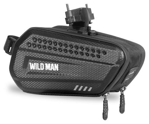 Waterproof 1.2L black mountain bike saddle bag WILD MAN