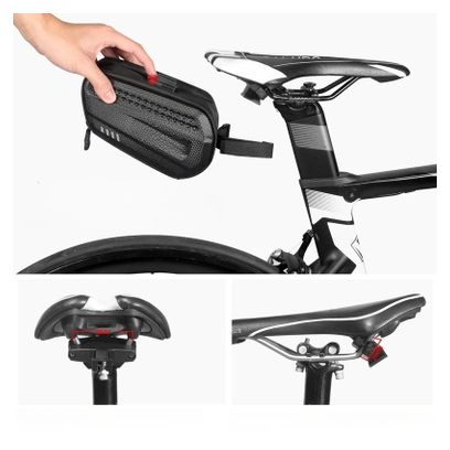 Waterproof 1.2L black mountain bike saddle bag WILD MAN