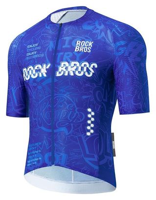 Cycling jersey with pockets men blue ROCKBROS