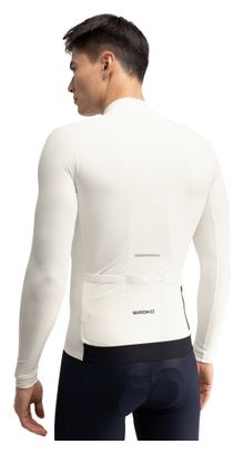 Maillot vélo thermique manches longues homme Cyclisme M7 Egret Blanc