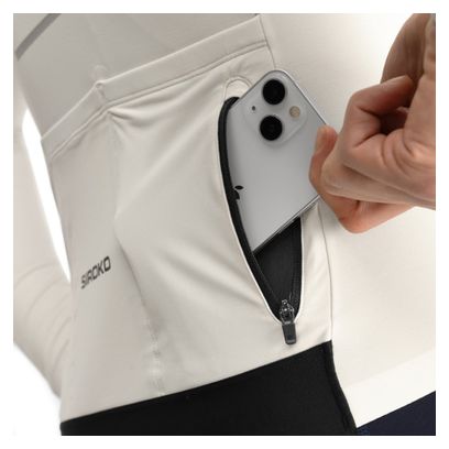 Maillot vélo thermique manches longues homme Cyclisme M7 Egret Blanc