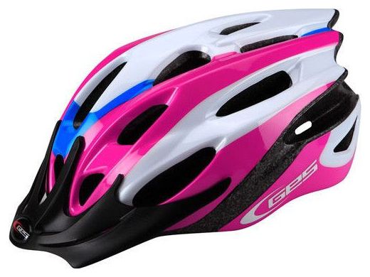 CASQUE JUNIOR APACHE 47/53 Rose Bleu Blanc.