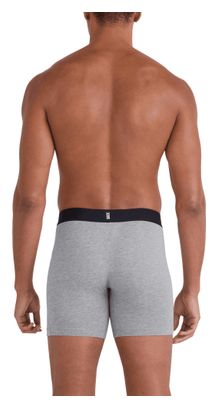 Boxers Saxx DropTemp Cooling Cotton Brief Fly Gris/Azul/Negro Hombre (Lote de 3)