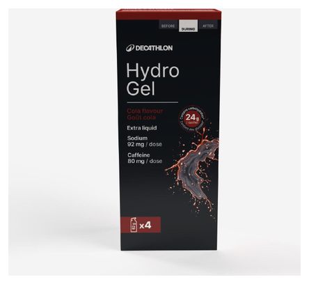 Gels énergétiques Decathlon Nutrition Hydro Gel+ Cola - 4x62g