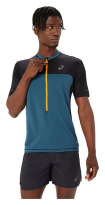 Asics Fujitrail Run Short Sleeve Jersey Blue Black