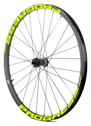 Paire de roues Progress GPX Nitro 29" Jaune | 15x100/12x142 mm | 6 Trous | Shimano HG