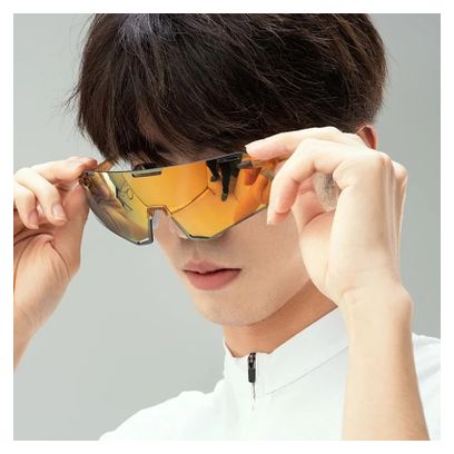 Lunettes de cyclisme légères- Transparent + lentille photochromique rouge