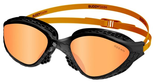 BuddySwim Occhiali da nuoto Ozean Nero-Arancione/Arancione