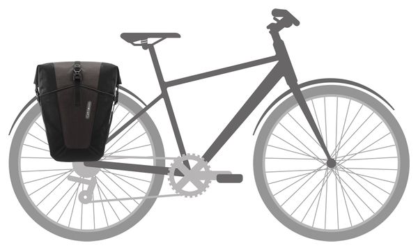 Ortlieb Back-Roller XL Plus 70L (2x35L) QL2.2 Coppia di borse da bici Grigio granito Nero