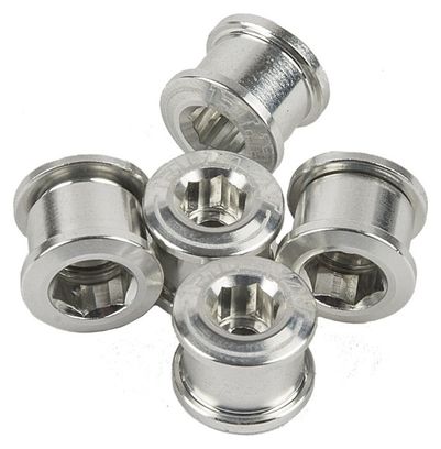 Pack de 5 Vis Cheminées ELEVN DOUBLE KEY 6.5 x 4mm Argent
