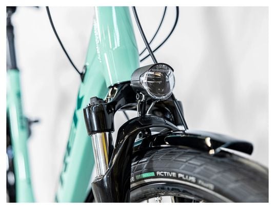 Vélo de Ville Électrique Trek Verve+ 2 Lowstep Shimano Acera/Altus 9V 500 Wh Vert Sauge 2023