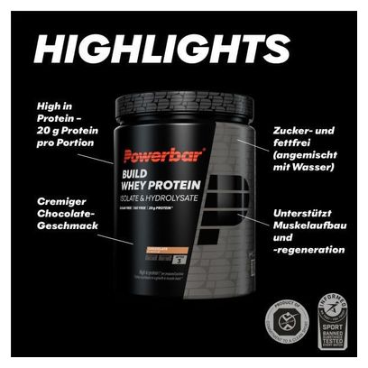 PowerBar Black Line Build Whey Protein isolate Chocolade 550 g