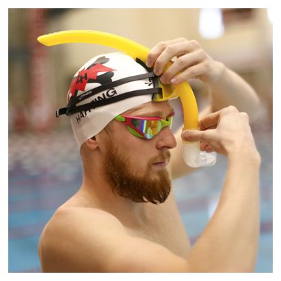 Finis Hayden-Schwimmbrille Grün/Orange Spiegel