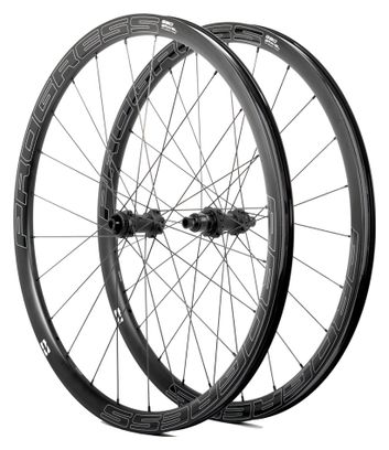 Paire de roues Progress G30 Gravel | 12x100/12x142 mm | Center Lock