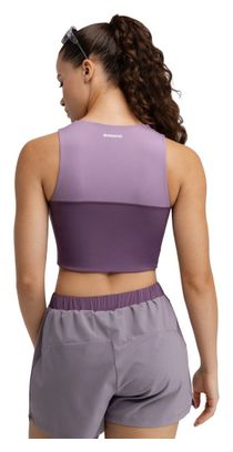 Débardeur crop top trail running femme Randonnée Phoenix Lilac Pourpre