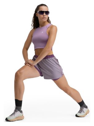 Débardeur crop top trail running femme Randonnée Phoenix Lilac Pourpre
