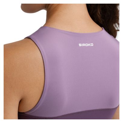 Débardeur crop top trail running femme Randonnée Phoenix Lilac Pourpre