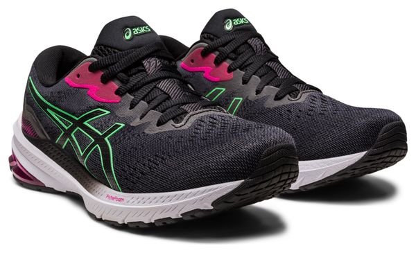 Asics GT-1000 11 Black Pink Green Women's Running Shoes