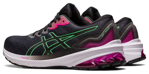 Asics GT-1000 11 Negro Rosa Verde Zapatillas Running Mujer