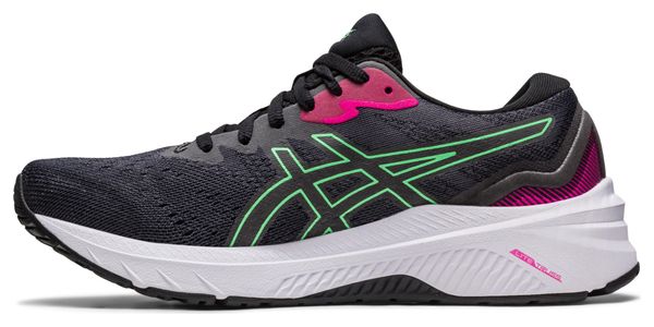 Chaussures de Running Asics GT-1000 11 Noir Rose Vert Femme