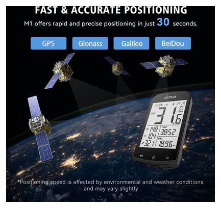 CYCPLUS compteur GPS M1 sans fil
