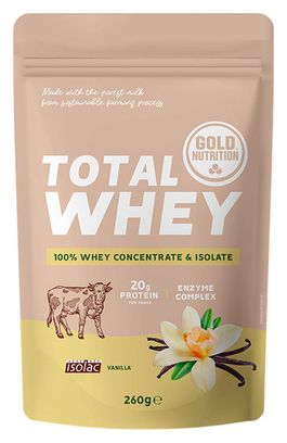 Bevanda proteica GoldNutrition Total Whey alla vaniglia - 260 g