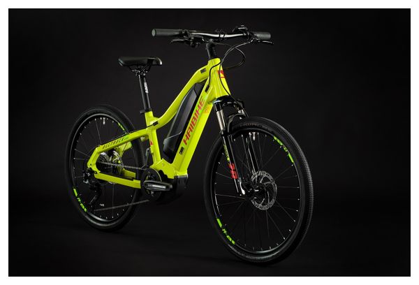 Prodotto ricondizionato - Bambino MTB elettrica Haibike AllTrack Kids Shimano Altus 9V 400 Wh 24'' Lime Yellow 2023 9 - 12 Anni