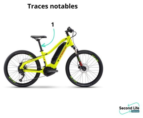 Prodotto ricondizionato - Bambino MTB elettrica Haibike AllTrack Kids Shimano Altus 9V 400 Wh 24'' Lime Yellow 2023 9 - 12 Anni