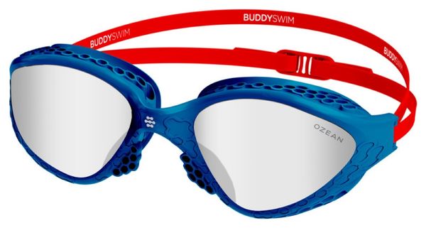 BuddySwim Ozean Zwembril Blauw-Rood/Clear