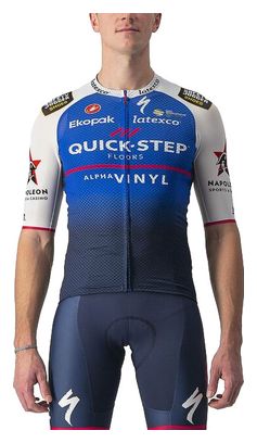 Castelli Climbers 3.1 Quick Step 2022 Short Sleeve Jersey Blauw / Wit