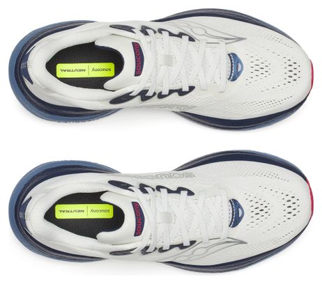 Saucony Ride 19 hardloopschoenen wit/blauw heren