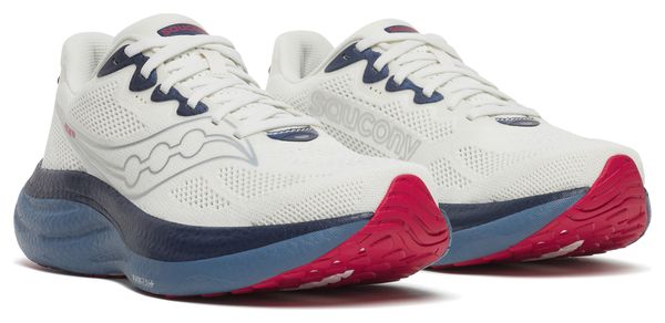 Saucony Ride 19 hardloopschoenen wit/blauw heren