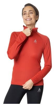 Odlo Women's Essential Long Sleeve 1/2 Zip Jersey Red