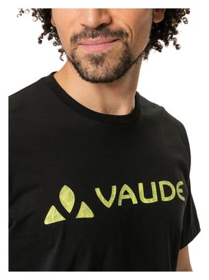 Vaude Logo T-Shirt Zwart/Geel