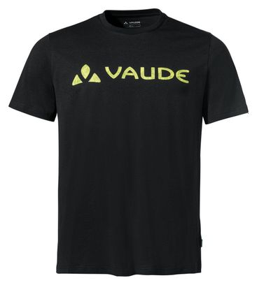 Vaude Logo T-Shirt Zwart/Geel