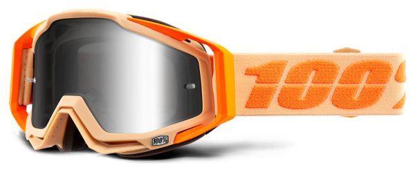 Masque 100% Racecraft Sahara Orange / Ecran Miroir Argent 