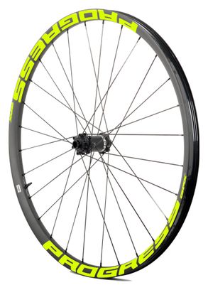 Paire de roues Progress GPX Nitro 29" Jaune | 15x100/12x142 mm | 6 Trous | Sram XD