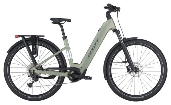 Bicicleta eléctrica urbana Scott Sub 30 Wave Shimano Cues 10V 600 Wh 700 mm Verde 2025 - Bicicleta de exposición