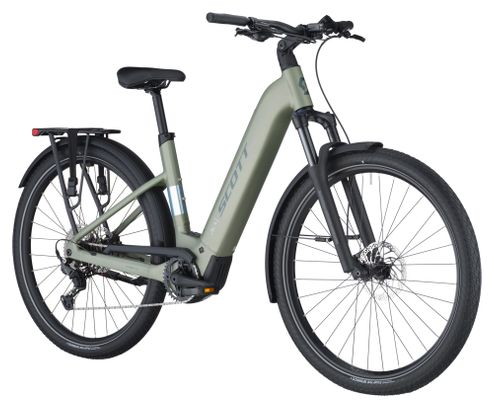 Bicicleta eléctrica urbana Scott Sub 30 Wave Shimano Cues 10V 600 Wh 700 mm Verde 2025 - Bicicleta de exposición