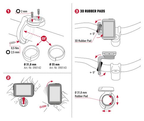 Support Guidon Sigma Over Clamp Butler GPS