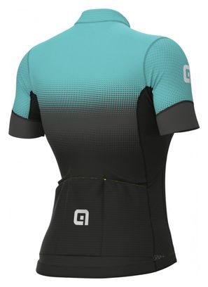 Maillot de manga corta para mujer Alé Turquesa degradado/Negro