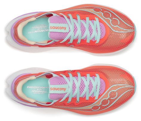 Saucony Endorphin Pro 5 Laufschuhe für Damen, Orange/Rosa