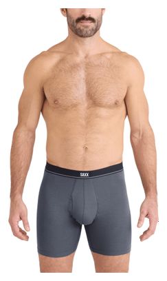 Boxer Saxx Essential Cotton Brief Fly Grigio/Blu/Nero Uomo (Confezione da 3)