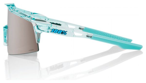 100% Speedcraft SL Translucent Blue Goggles - HiPER Mirror Silver Frame