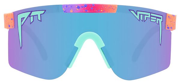 Pair of Pit Viper The Copacabana Single Wide Pink/Blue Goggles